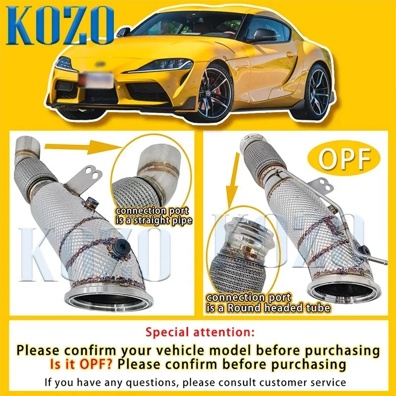 Turbo Downpipe Pipe for Toyota Supra A90 3.0T B58 Engine 2019+