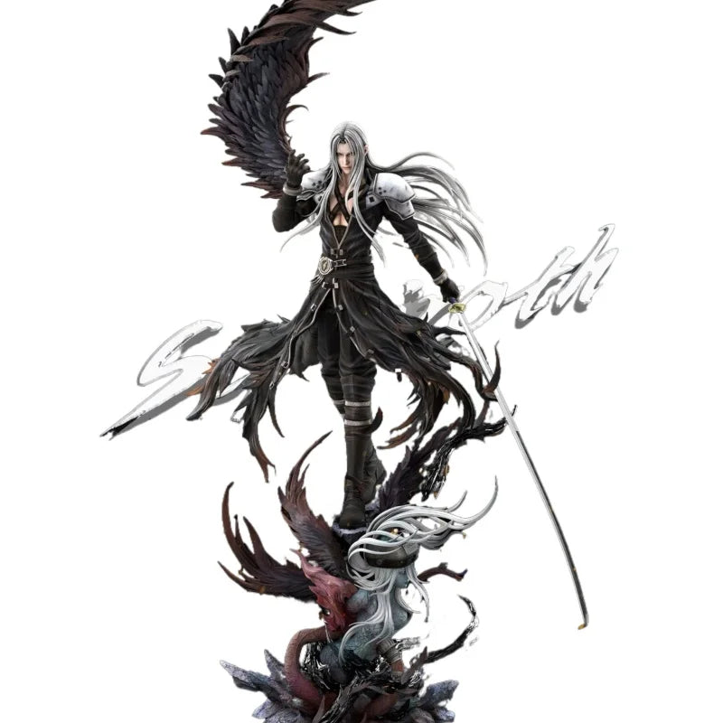 65CM PVC Final Fantasy VII Sephiroth Peripherals Action Figures Toy Model Desktop Ornament Birthday Gift