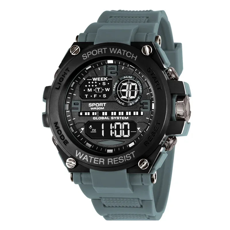 MAYZHISU Top Luxury Electronic Watch for Man Outdoor Men's Sports Watches Stopwatch Waterproof Calendar Kids Digital Clock Gift