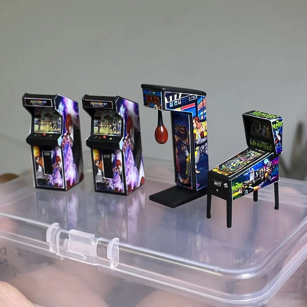 1:64 scale Arcade Pinball Machine Miniature Model Garage Modification Store Decoration Scene  Auto Repair Shop Figure Accessorie