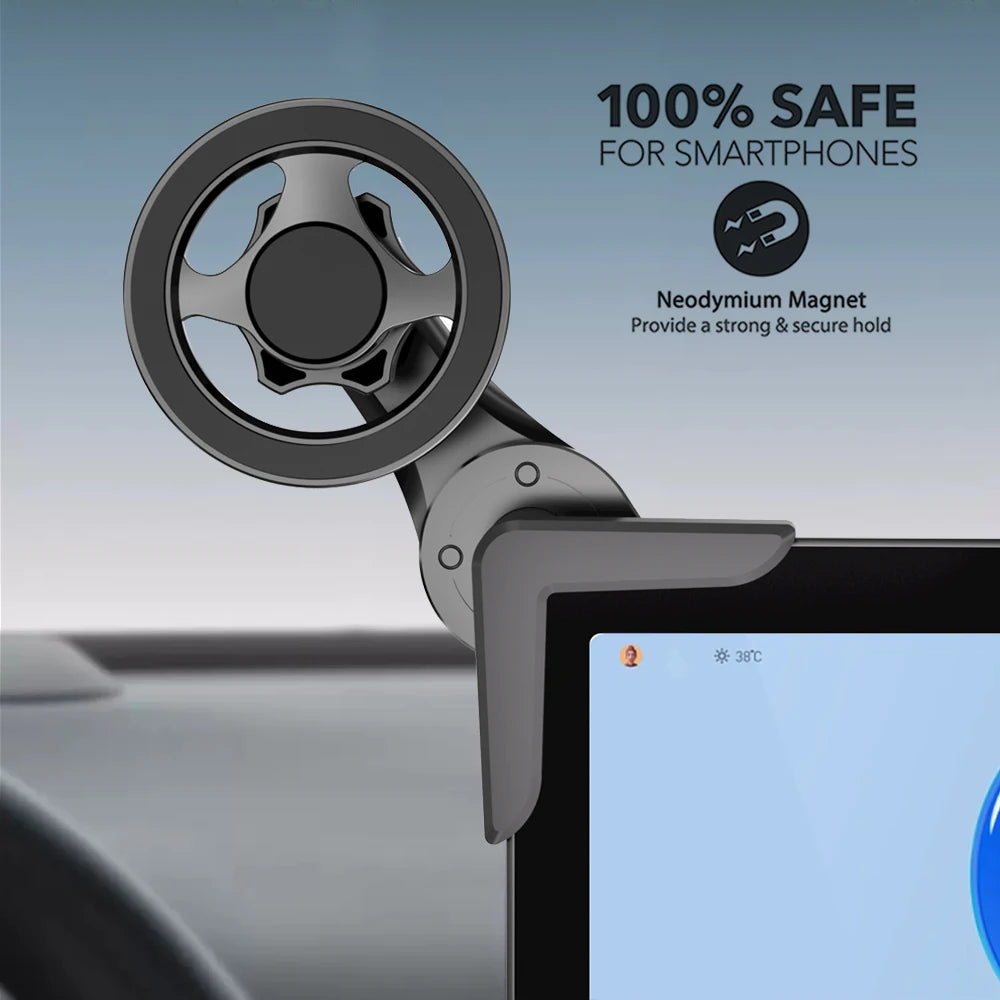 Magnetic Car Screen Mobile Phone Holder; Computer Screen Mobile Phone Holder; 360-Degree Rotating Car Navigation Holder