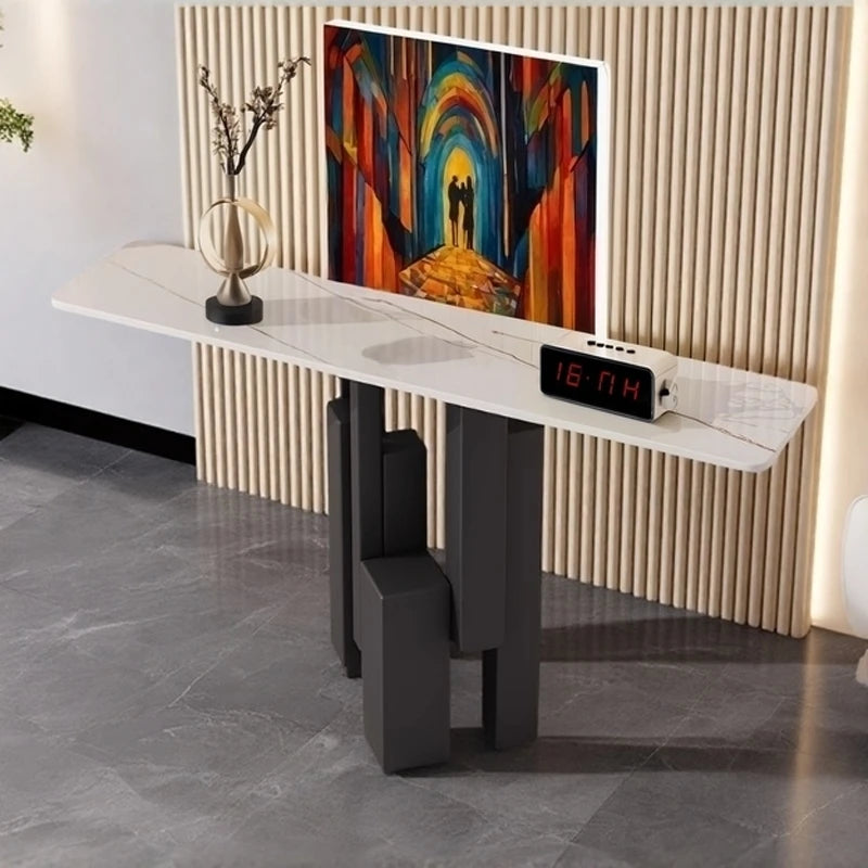 Black Legs Entrance Table Art Design Auxliar Creative Corner Table Narrow Modern Mesas Auxiliar Furniture Living Room