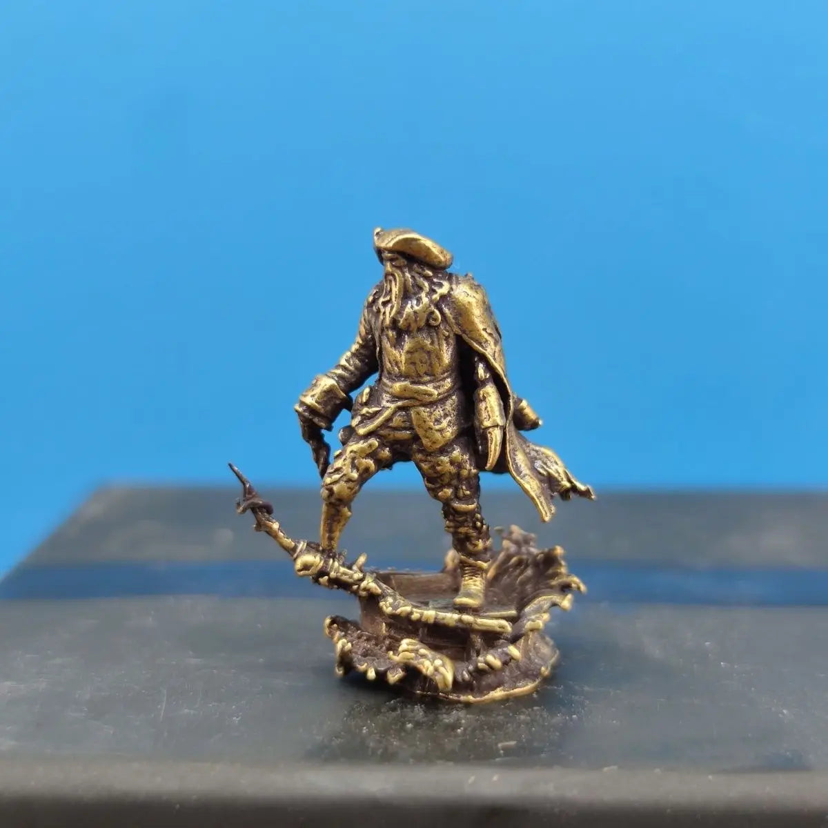Brass Pirate Monster Caribbean 1/64 Figurine Miniature Landscape Display Model