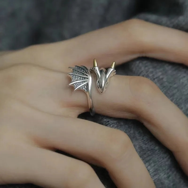 PANJBJ 925 Sterling Silver Geometry Crystal Ring For Women Ellipse Exaggerated Punk Water Drop Open Jewelry Gift Dropshipping