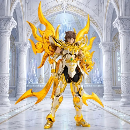 Saint Seiya Toypoint 9-Hour Shipping Leo Aiolia Action Figure with Metal Cloth Myth Cloth Soul of God SOG EX Including Totem Kni