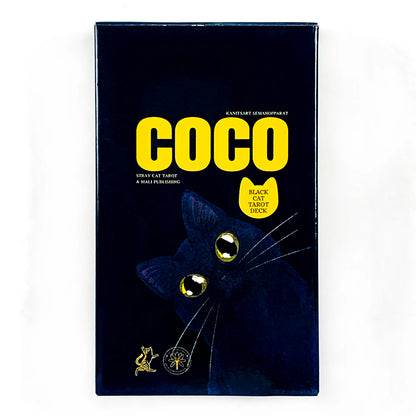 New Black Cat Tarot Deck 78PCS Cat-Themed Tarot Cards Meditation Divination Edition Deck Borad Game Party Games For Cat Lovers