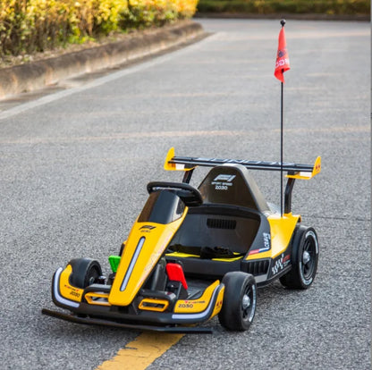 24V14 Battery Drift Children's Four-wheel Kart Electric F1 Parent-child Toy Car with Remote Control and EVA Front Wheel
