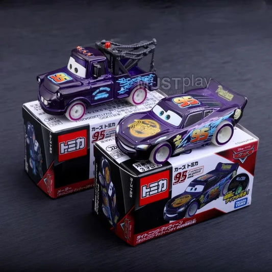 Takara Tomy Cars 1/64 Alloy Car 2025 Commemorative Edition 95 Lightning Mcqueen Noctilucent Edition Collectible Model Toy Gifts
