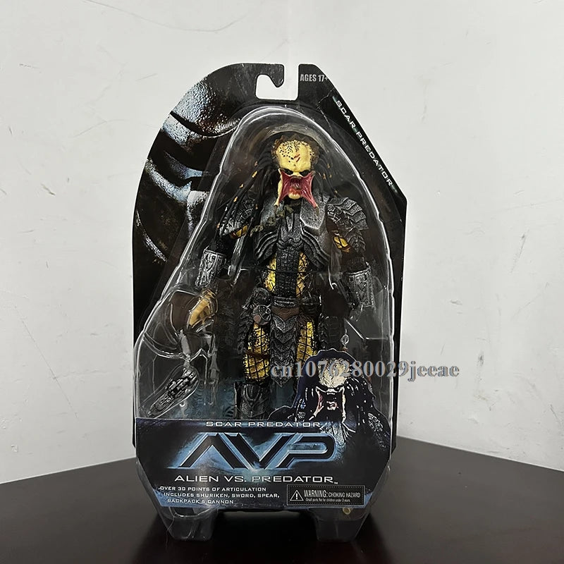 In Stock Celtic Predator Masked Scar Predator Figure Alien Action Figure Toys Collection Model Toys Joint Movable Gift for Kids