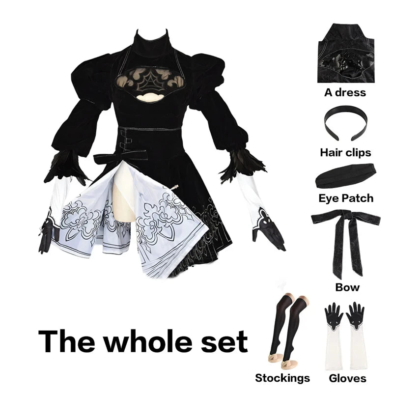 Anime Nier Automata Cosplay Costume Yorha 2B sexy Outfit Games Suit Women Role Play Costumes Girls Halloween Party Fancy Dress