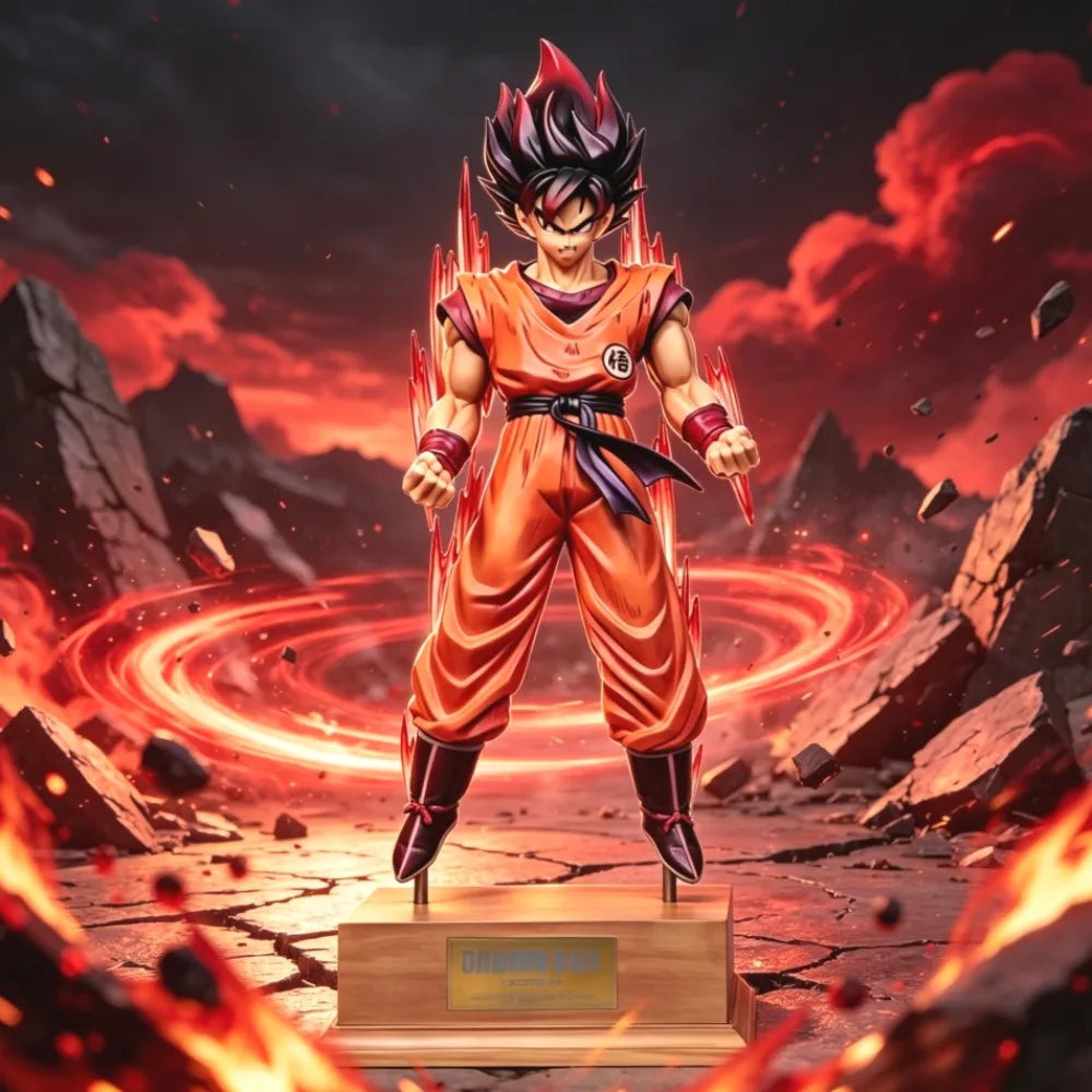 37cm/14.57in Anime Dragon Ball Z Figure Kaiouken Goku Action Figures Pvc Statue Desktop Ornamen Collection Model Toys Gifts