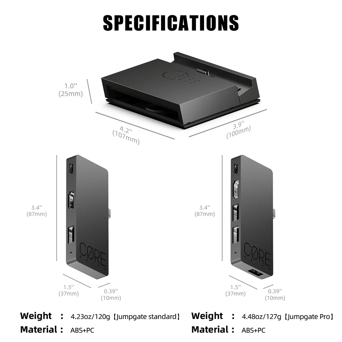 Savage Raven by Skull & Co. Jumpgate Dock USB C Hub Portable Stand Docking Station for Nintendo Switch 2 and OLED