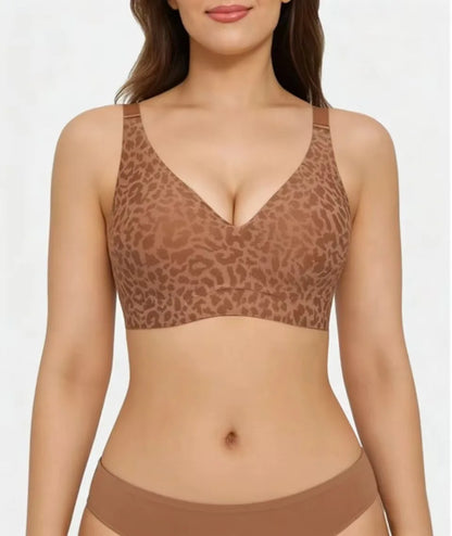 Seamless Wire-Free Full-Cup Bra Comfortable Thin Molded Cups Breathable Push-Up Support Beautiful Bra