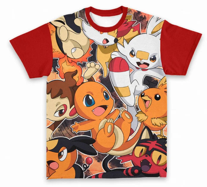 Pokemon Print T-Shirt Men Women Oversized Short Sleeve Streetwear Harajuku Casual Top Tees