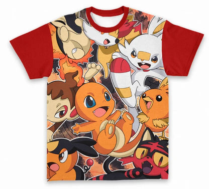 Pokemon Print T-Shirt Men Women Oversized Short Sleeve Streetwear Harajuku Casual Top Tees