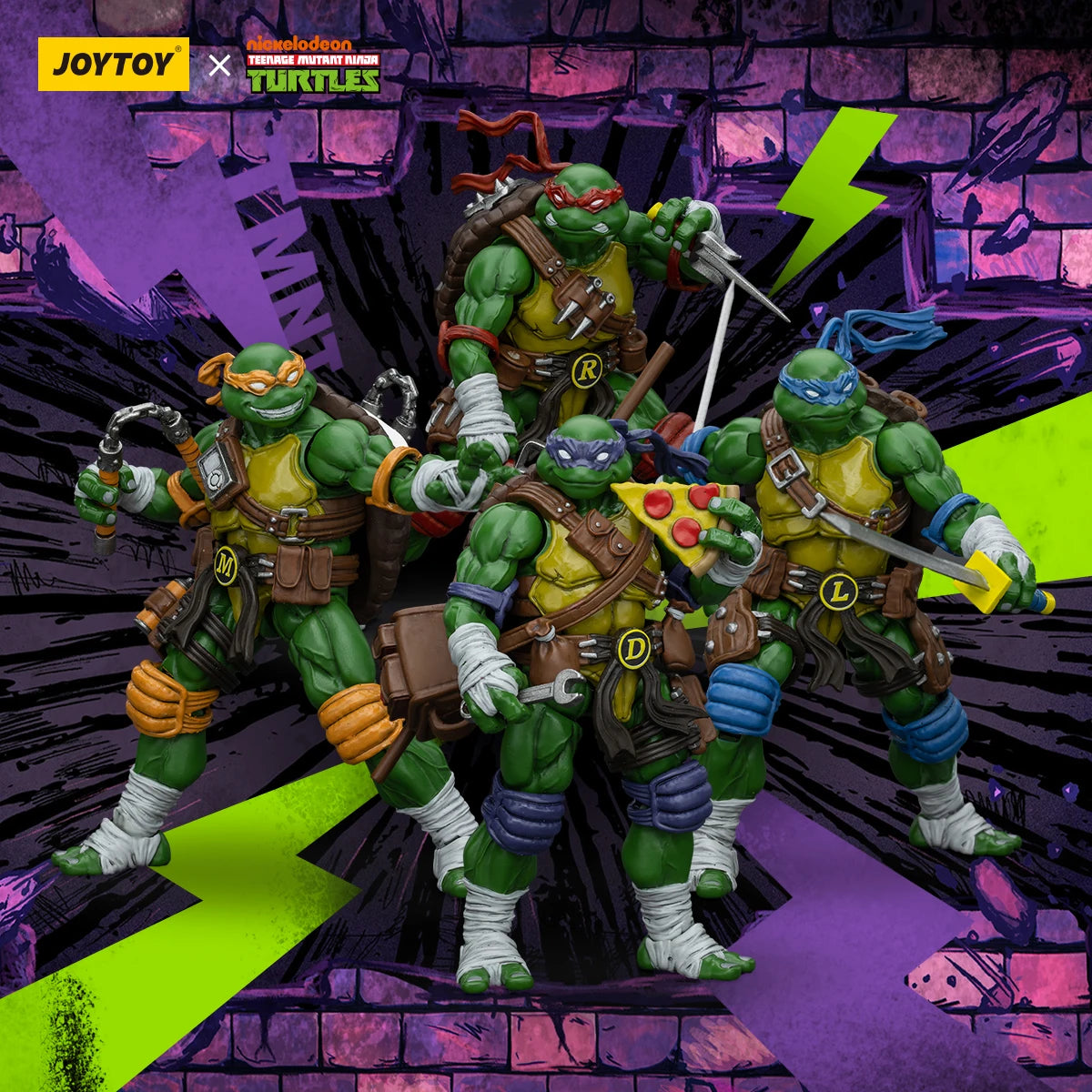 [IN STOCK][Available in Asia]JOYTOY TMNT Action Figures 1/18 Michelangelo Donatello Leonardo Raphael Anime Figures Toys Model
