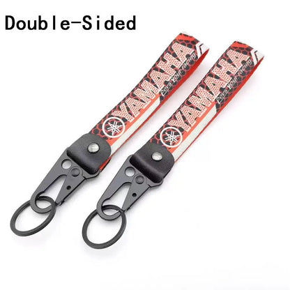 For Yamaha Motorcycle keychain short strip embroidery woven label motorcycle trend pendant car LOGO hat clothing label