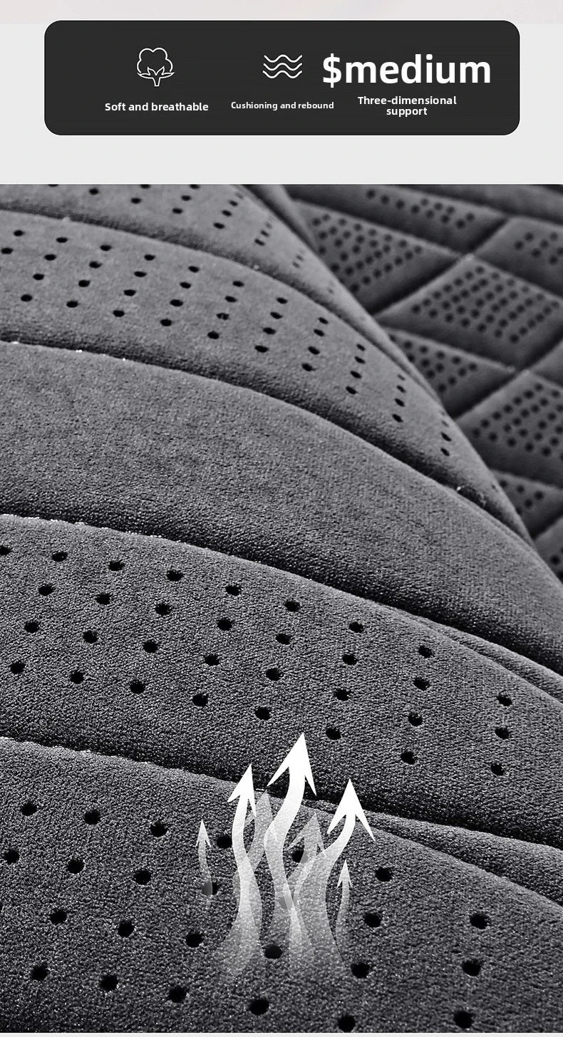 Car Suede Seat Protection Universal Car Seat Cover All Season Breathable Perforated Suede SUV Sedan Seat Cover Latex Cushion