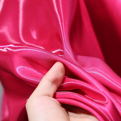 Liquid Water Light Reflective Fabric Per Meter for Clothes Wedding Dresses DIY Sewing Fashion Plain Silky Smooth Cloth Pink Blue