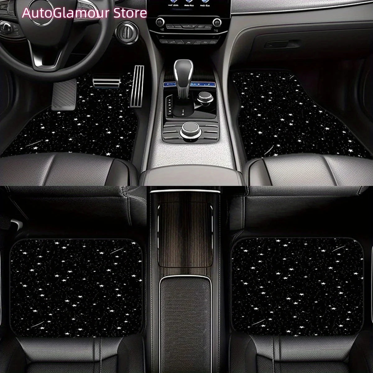 [Starry Sky Theme SUV Car Mats] 2D.4pcs Starry Sky Theme Style Elements Universal SUV Car Mats, Suitable for All Vehicles' Front