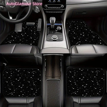 [Starry Sky Theme SUV Car Mats] 2D.4pcs Starry Sky Theme Style Elements Universal SUV Car Mats, Suitable for All Vehicles' Front