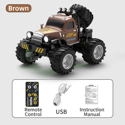 New 1:64 Rc Car Mini 2.4Ghz City Road Handle High Speed Alloy All Terrain Remote Control Car Dual Control Children's Toys Gifts