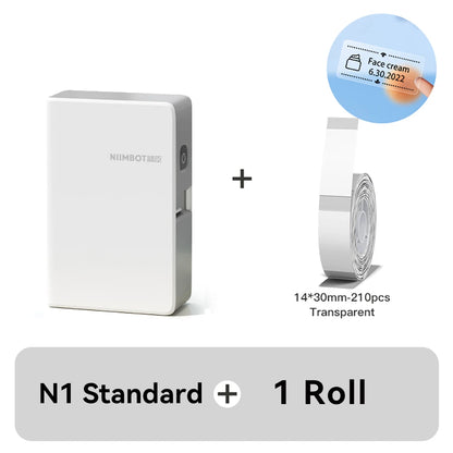 NIIMBOT N1/B18 Mini Portable Label Printer Thermal Transfer Pocket Label Maker With Long Life Ribbon And PET Stickers Gift