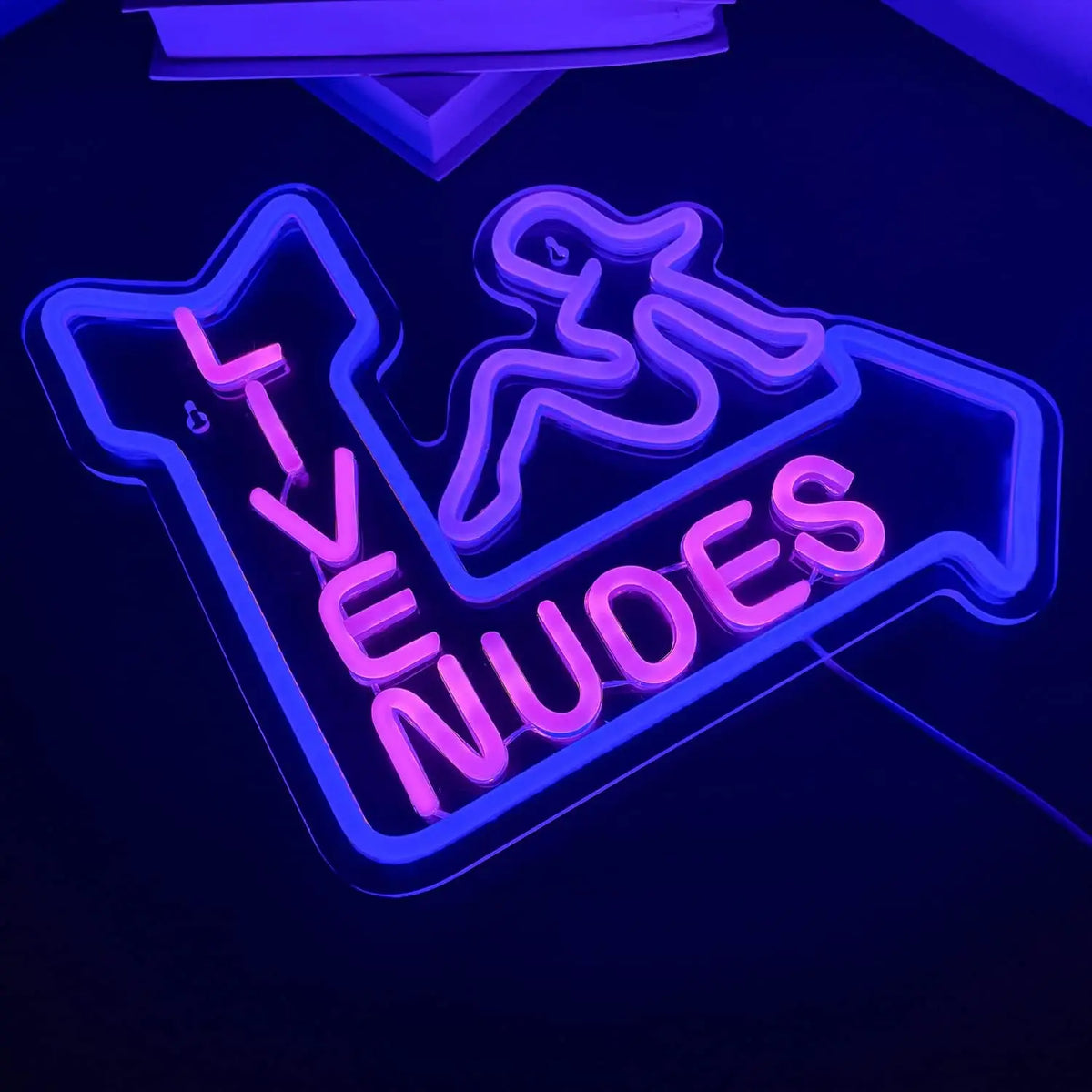 LED Live Nudes Neon Sign for Night Club Bar Decoration Adult Entertainment Arrow Design Purple Pink Glow Wall Art Lighting
