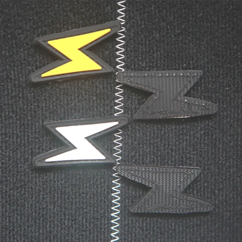 Super Lightning Caution Thunder Glow PVC Patches Tactical Morale Emblem Functional Packaging Decoration Sticker HookLoop Patches