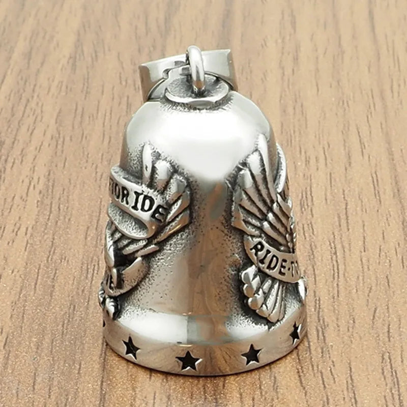 Fashion Eagle Letters Bell Pendant Key Chain Men's Motorcycle Riding Exorcist Accessories