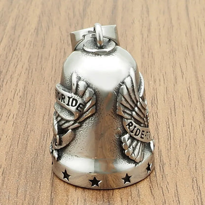 Fashion Eagle Letters Bell Pendant Key Chain Men's Motorcycle Riding Exorcist Accessories
