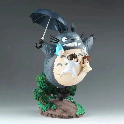 Hayao Miyazaki Animel Peripheral Totoro Figurine Desktop Ornaments 19cm PVC Action Figure Statue Model Cute GK Birthday Gifts