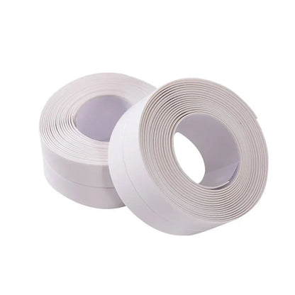1m/3.2m PVC Waterproof Sealing Tape for Bathroom Sink, Shower, Bathtub and Toilet - Self Adhesive Wall Sticker