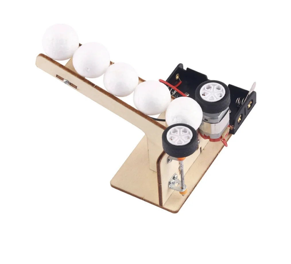 Electric Ball Pitching Machine Kits Kids DIY Science Toys Children Educational Technology Project Model Toys For Gift