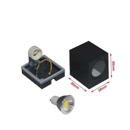 GU10 Simple Modern Wall Light For Garden Patio 5W 10W Waterproof Outdoor LED Wall Lamp Double Head Lighting Aluminum AC110V 220V