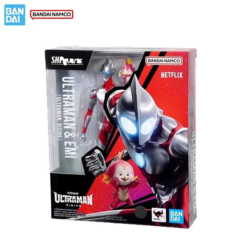 Bandai Original Genuine Figure Ultraman: Rising Model Kit Anime Figures SHF Ultraman & Emi Collection Model Action Figure Toys