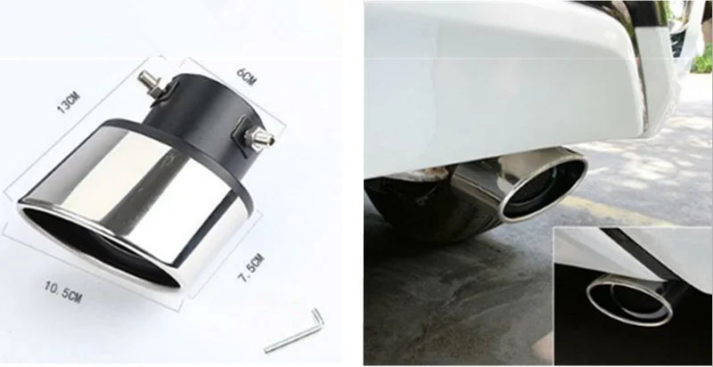 Stainless Steel Car Exhaust Muffler Tip Pipes Covers For Peugeot RCZ 206 207 208 301 307 308 406 407 408 508 2008 3008-6008