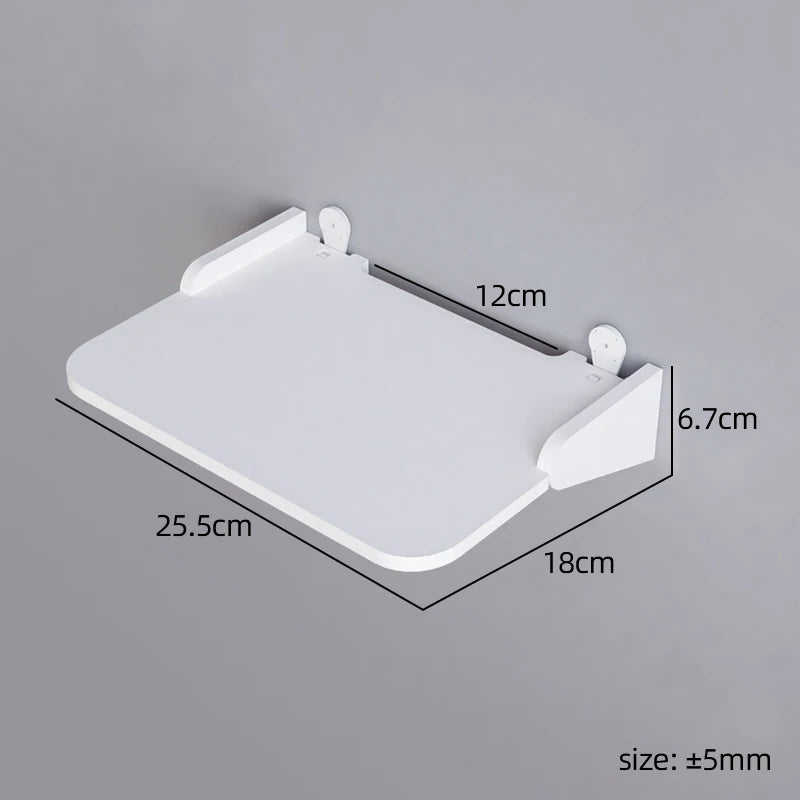 Wall Mount Floating Shelf with Hook Router Camera Power Strip Projector Set Top Box Hanging Storage Holder Home Office Organizer