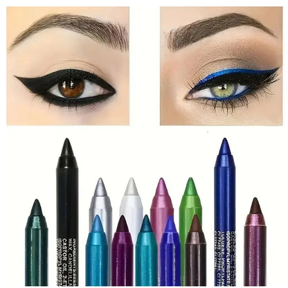 1pcs Waterproof Eyeliner Set with Glitter Effect, Includes Eye Shadow & Highlighter Pens, Colorful Makeup Kit for Stunning Looks