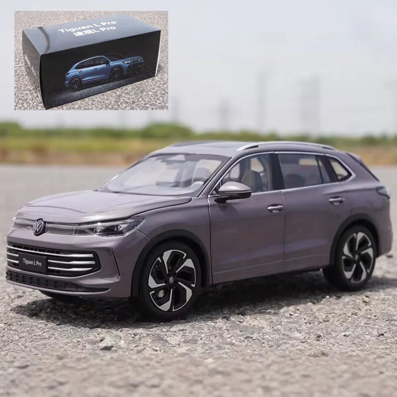 New 1:18 2025 VW Tiguan L PRO SUV Alloy Car Model Diecast Metal Vehicles Car Model High Simulation Childrens Toy Gift Decoration