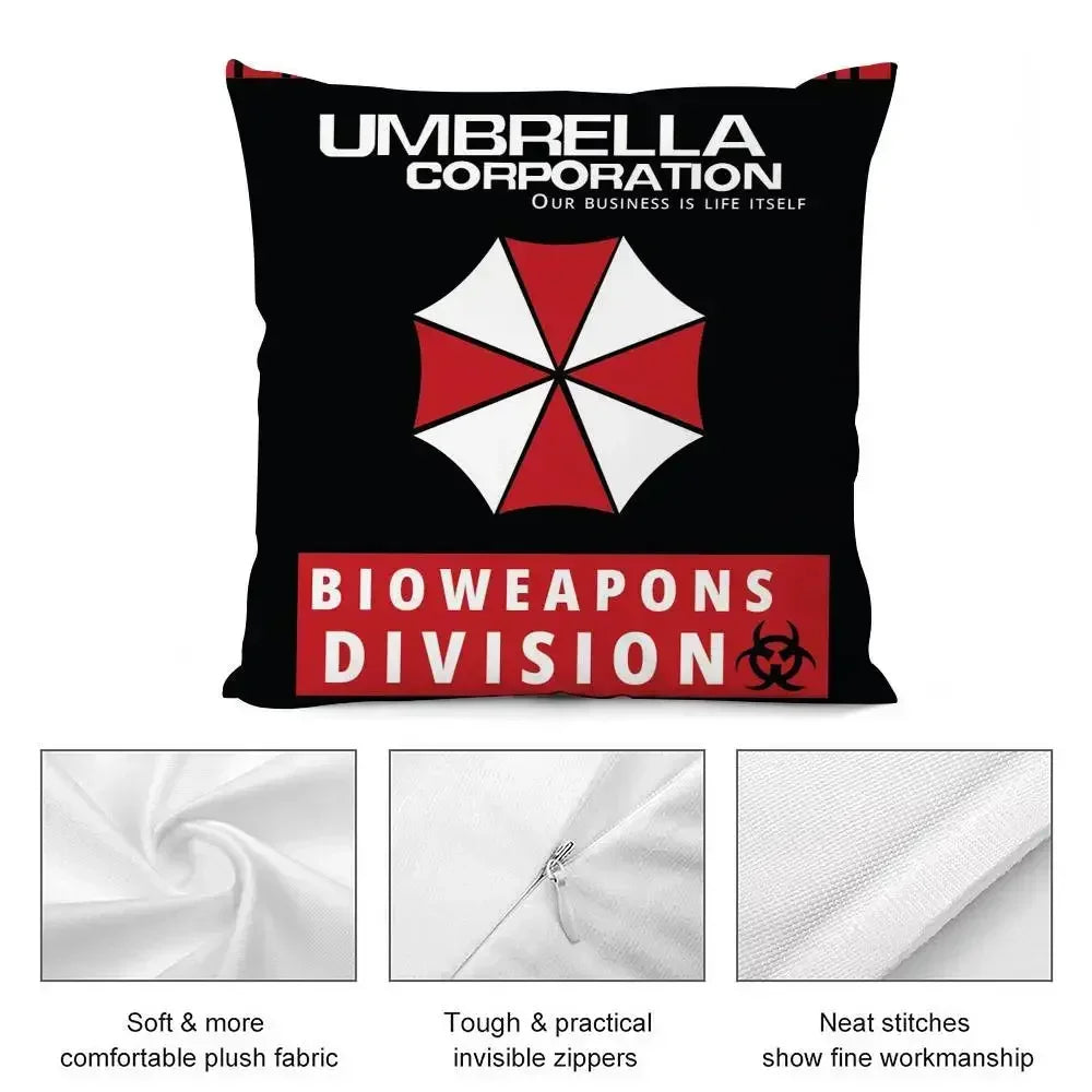 Horro R-Resident E-Evil Pillow Case Short plush Double-sided Print Square Throw Pillow Covers Sofa Home Cushion Decor