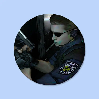 Albert Wesker Resident Evil Badges 25 32 44 58 75 Mm Round Cosplay Pin Bag Decor Fans Collect Friends Gifts Brooch Souvenir
