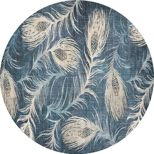 New Chinese Style Round Carpets for Living Room Home Decor Anti-Slip Floor Mat Bedroom Bedside Rug Art Studio Large Area Carpet