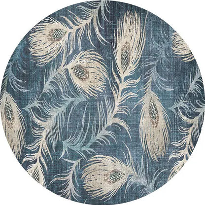 New Chinese Style Round Carpets for Living Room Home Decor Anti-Slip Floor Mat Bedroom Bedside Rug Art Studio Large Area Carpet