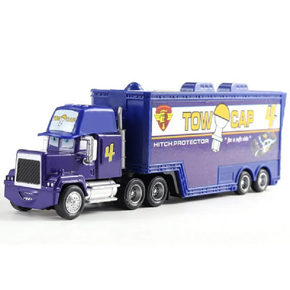 Pixar Car 2 Car 3 Storm Jackson Truck Lightning McQueen No：4 28 33 63 Container Truck Die Casting Mack Model Child Birthday Gift