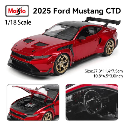 Maisto 1:18 2025 Ford Mustang CTD Alloy Car Model Static Die Casting Model Collection Gift Toy Gift Black base