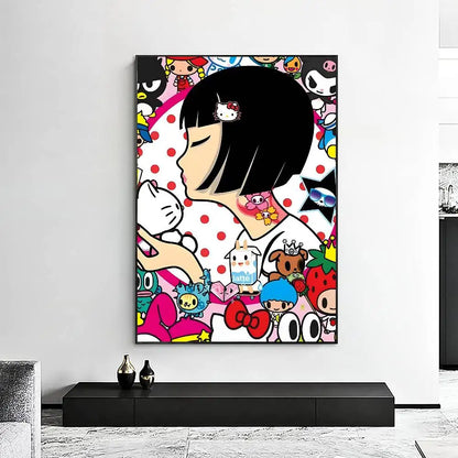 Kawaii T-Tokidoki Anime Poster HD art sticky wall waterproof home living room bedroom aesthetic decoration