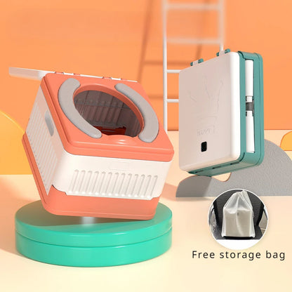 Car Mounted Children's Folding Toilet Portable Travel with Baby Travel Carrying Pvc Baby Toilet Toddler Potty Training Seat
