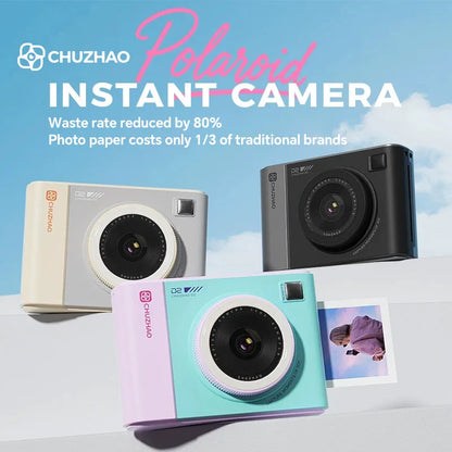CHUZHAO D2 Hybrid Instant Camera 2.8" IPS Screen WiFi Mobile Photo Printer Retro Digital Camera Cute Birthday Gift