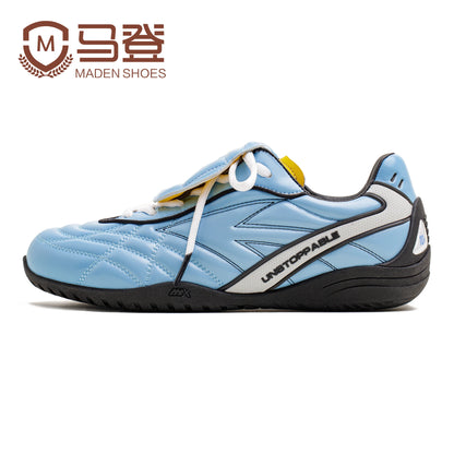 Maden Casual Soccer Shoes Soft Sole Flap Lace-Up Football Shoe Thin Sole Trendy Driving Lightweight Shoes for Men's Fall Winter